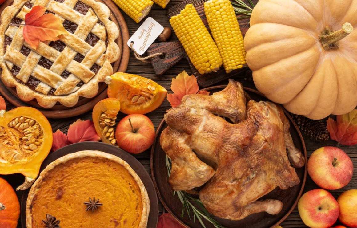 thanksgiving spread turkey