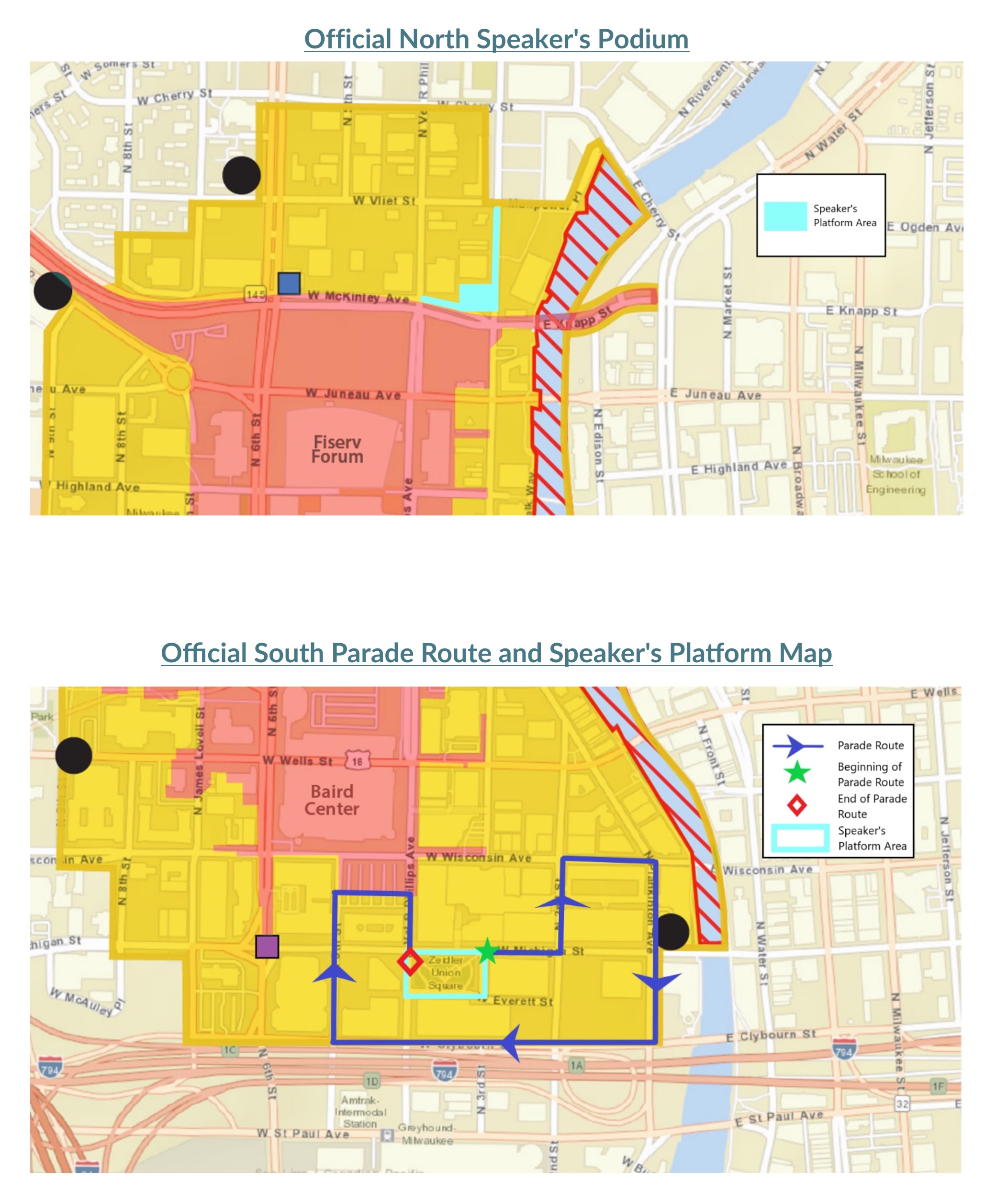 speakers podium map