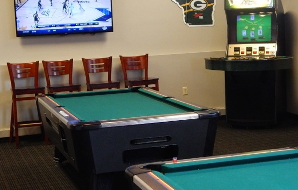 There's more to Build-a-Burger than burgers. They offer pool tables and much more