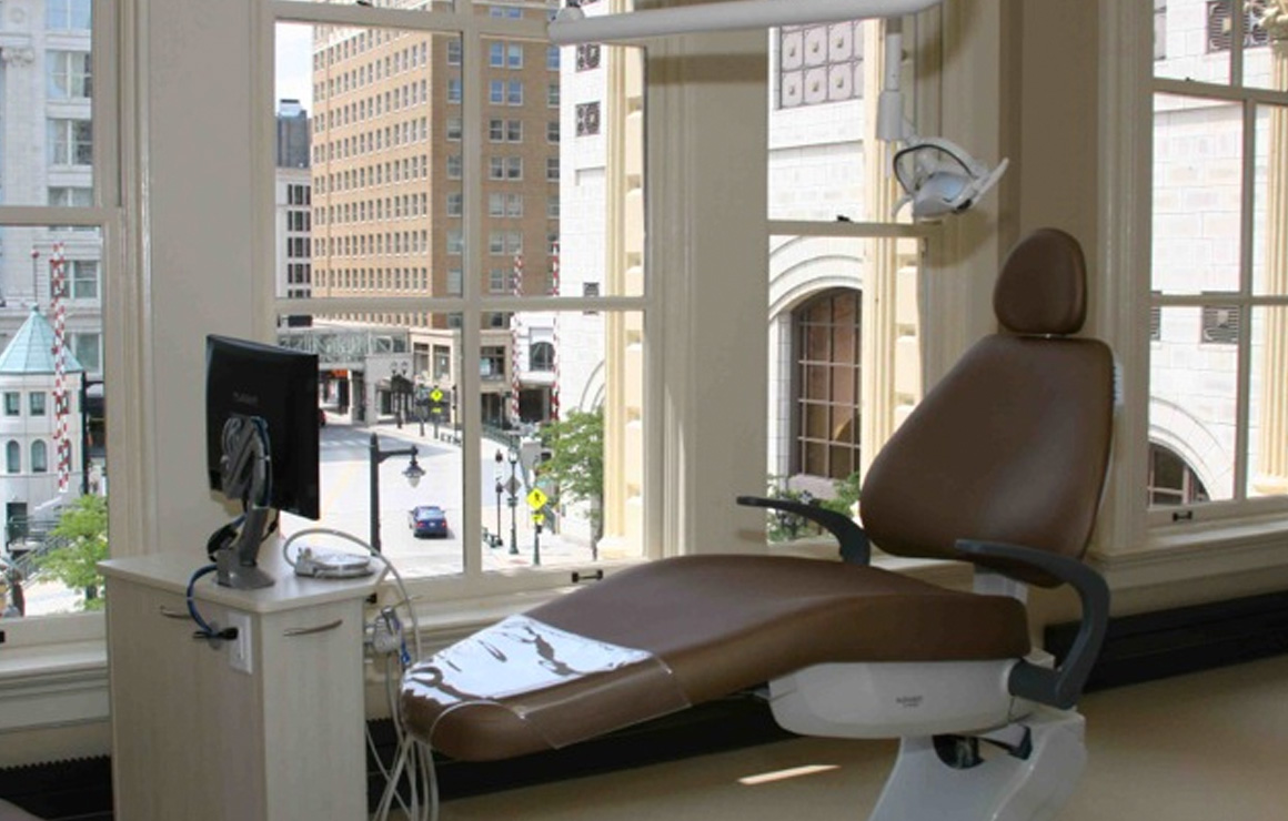 The Iron Block Building offers a great view while getting any dental procedure done.