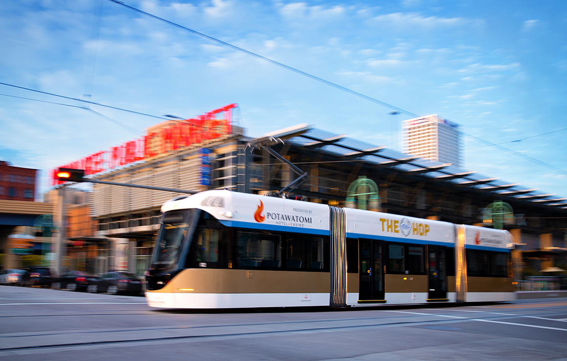 The Hop Streetcar Milwaukee Downtown 