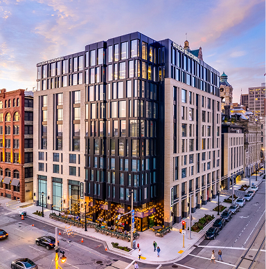 The Huron building in downtown Milwaukee.