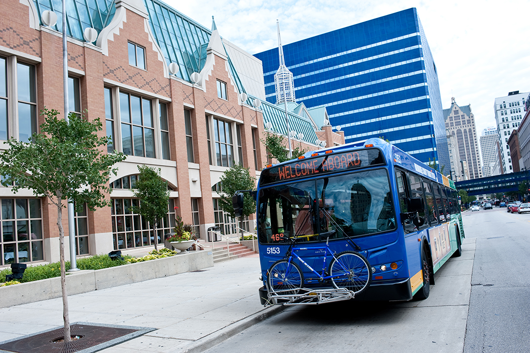 MCTS bus that displays the welcome aboard message.
