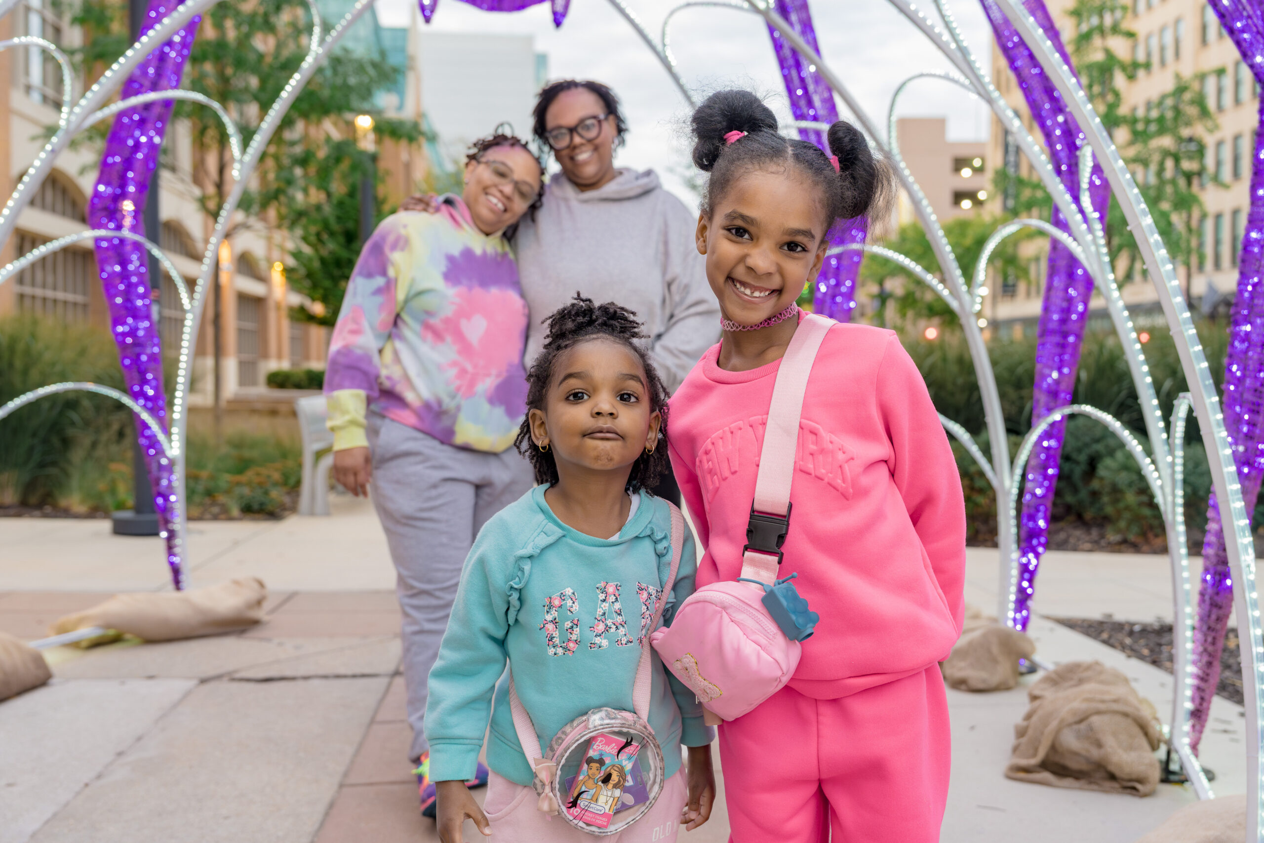halloween village kids smiling