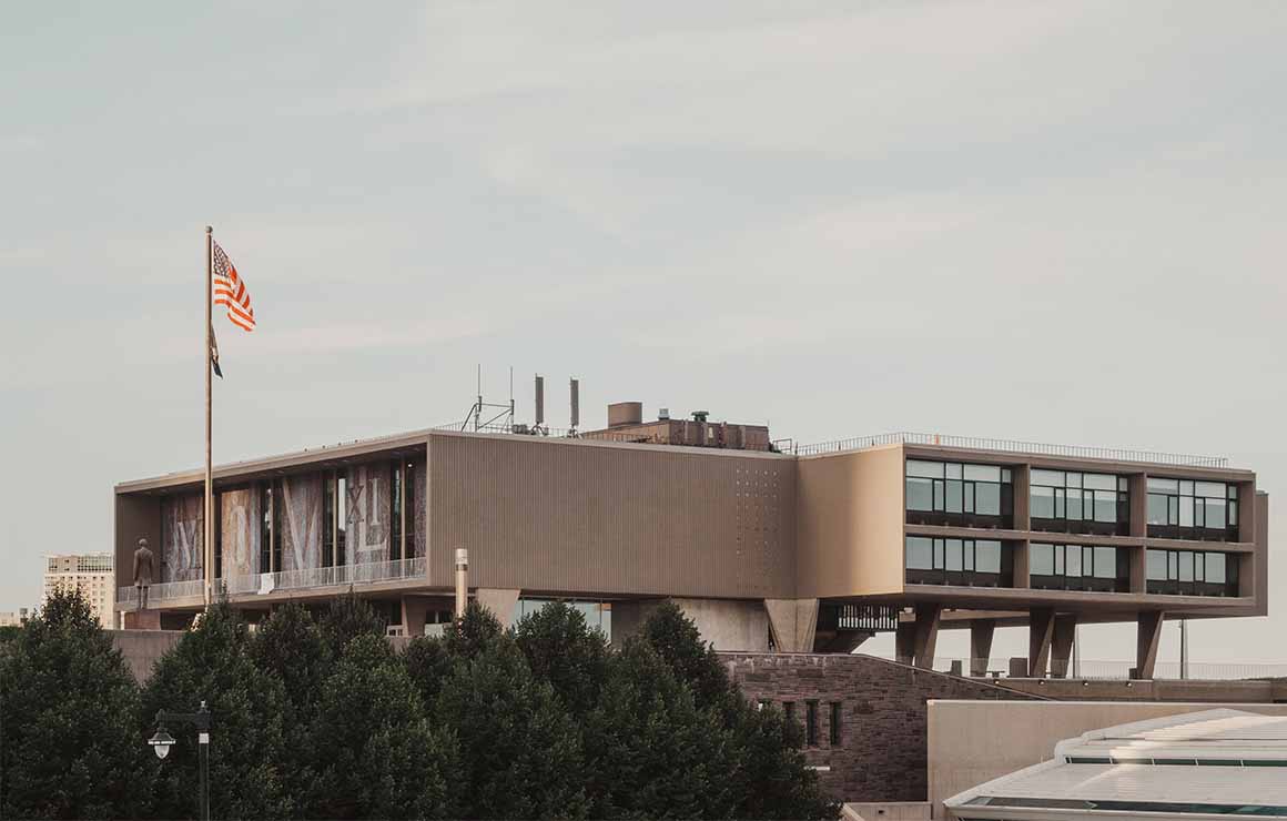 The exterior of the War Memorial building.