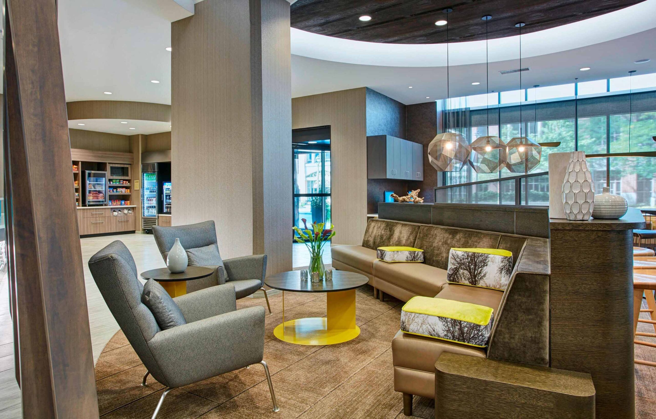 The lobby of the SpringHill Hotel.