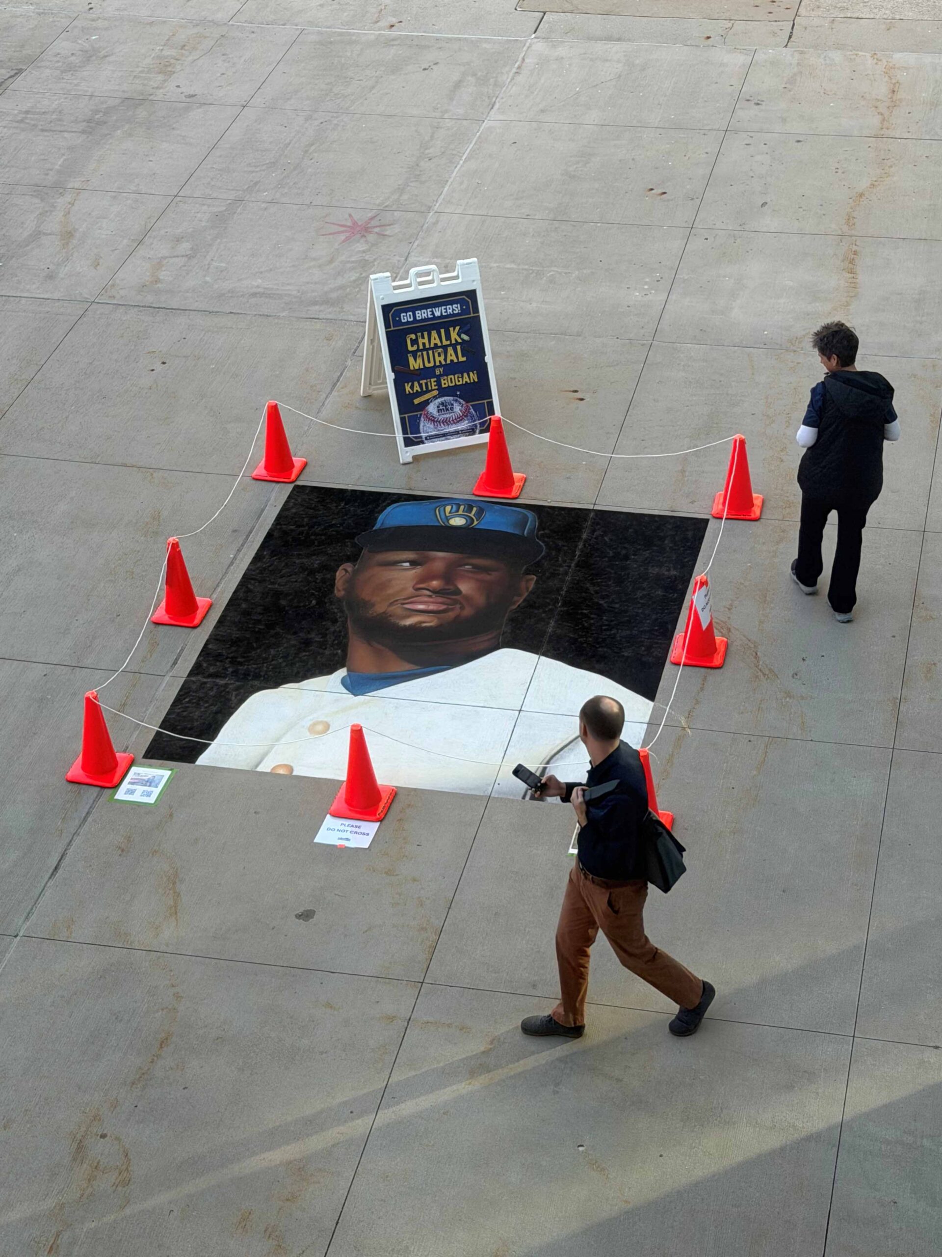 Jackson Chourio mural by Katie Bogan at Chase Tower